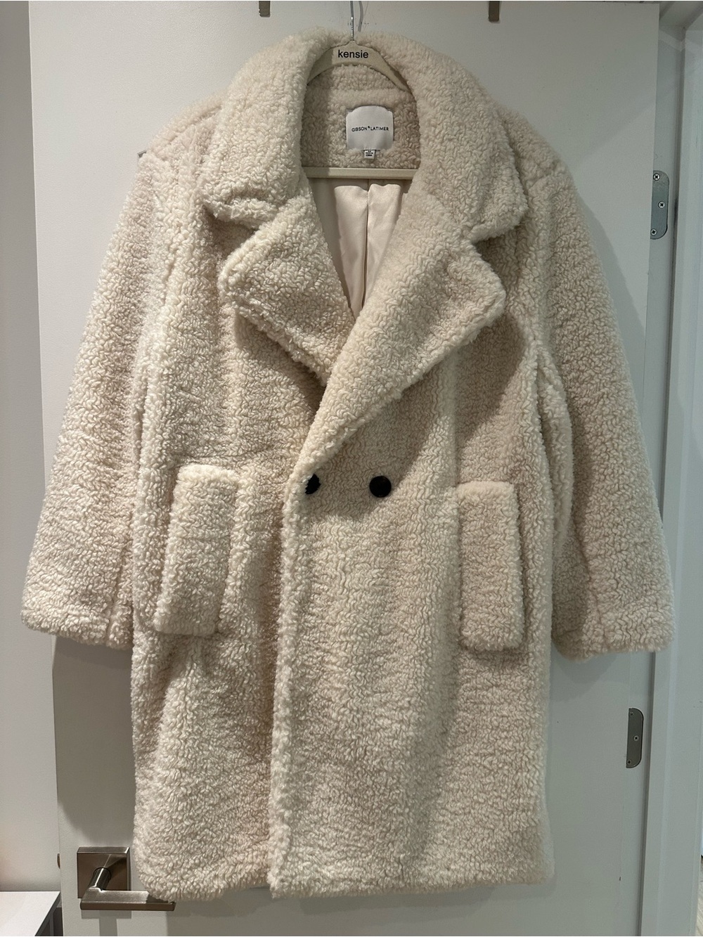 Gibson Latimer Cream Teddy Faux-Shearling Coat